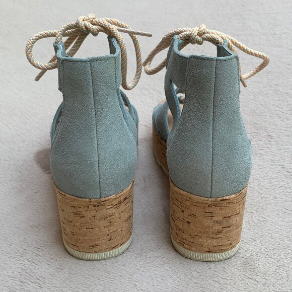 Sorel Cameron Suede Lace-Up Flatform Wedge Sandals Sz8 - Picture 8 of 16